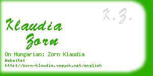 klaudia zorn business card